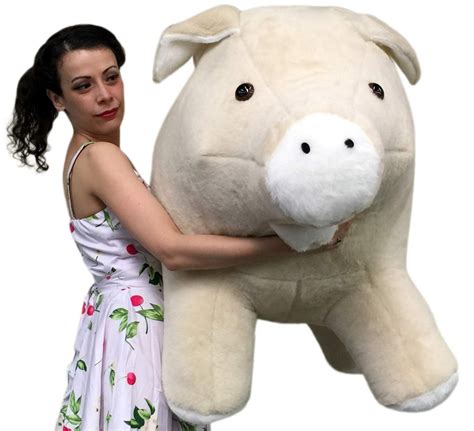 large stuffed piglet